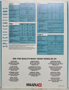 1988 Isuzu Full Line Sales Folder Brochure - Pickup Trooper II Impulse I-Mark