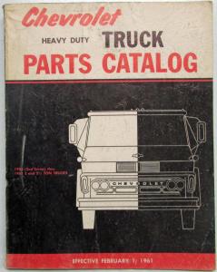 1955-1961 Chevrolet Heavy Duty Trucks Parts Book Catalog