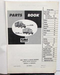 1959 GMC Model 860--S Series Trucks Parts Book D860 DF860