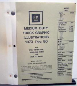 1973-1980 GMC Chevrolet Medium Duty Model Trucks Parts Illustration Book