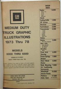 1973-1978 GMC Chevy Medium Duty 5000/6500 Trucks Parts Illustration & Parts Book