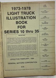 1973-1978 GMC Light Duty Truck Series 10 thru 35 Illustration Parts Catalog