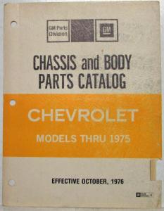 1962-1975 Chevrolet Camaro Chevelle Chevy Nova Chassis/Body Parts Book & Illus