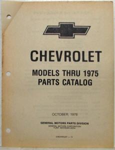 1962-1975 Chevrolet Camaro Chevelle Chevy Nova Chassis/Body Parts Book & Illus