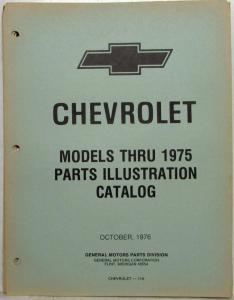 1962-1975 Chevrolet Camaro Chevelle Chevy Nova Chassis/Body Parts Book & Illus