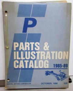 1985-1989 GMC Chevrolet P Van Parts and Illustration Book Step Van Motor Home