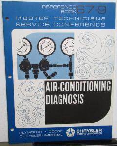 1967 Chrysler Plymouth Dodge Master Tech Service Reference Book A/C Diagnosis