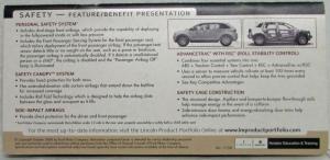 2007 Lincoln MKX Tabbed Presentation Guide