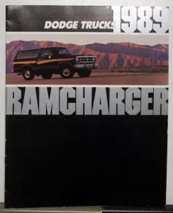 1989 Dodge Trucks Ramcharger Packages Interior Exterior Dimensions Brochure