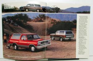 1989 Dodge Trucks Ramcharger Packages Interior Exterior Dimensions Brochure