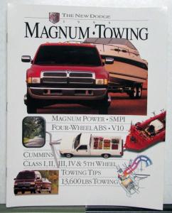 1995 Dodge Ram Magnum Towing Diagrams Tips Specifications Sale Brochure