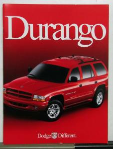 2000 Dodge Durango Dimensions Features Specifications Color Options Brochure