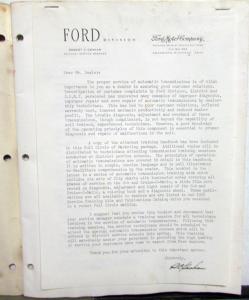 1965 Ford Service Training Handbook Auto Transmission Principles Of Operation