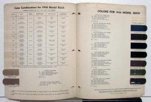 1938 Buick Paint Chips By DuPont Color Bulletin No 12 REVISED