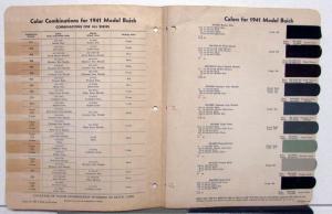 1941 Buick Paint Chips By DuPont Color Bulletin No 15 Original