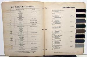 1942 Cadillac Paint Chips By DuPont Color Bulletin No 8 Original