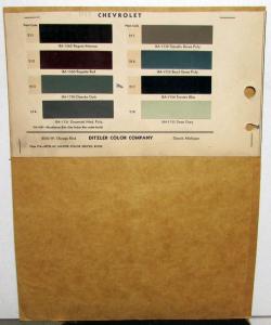 1937 Chevrolet Truck Paint Chips By Ditzler Color Company