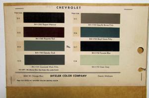 1937 Chevrolet Truck Paint Chips By Ditzler Color Company