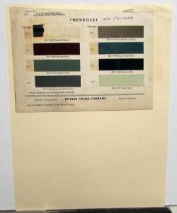 1937 Chevrolet Truck Paint Chips By Ditzler Color Company