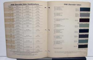 1948 Chevrolet Paint Chips By DuPont Color Bulletin No 20 REVISED 5/1/48