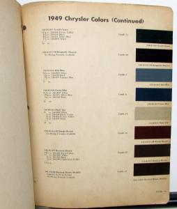 1949 Chrysler Paint Chips DuPont Bulletin No 16 REVISED 3/31/50