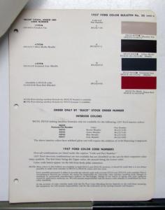 1957 Ford DuPont Automotive Paint Chip Colors Bulletin 26 Original