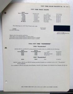 1957 Ford DuPont Automotive Paint Chip Colors Bulletin 26 Original