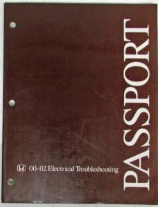 2000 2001 2002 Honda Passport Electrical Troubleshooting Service Manual