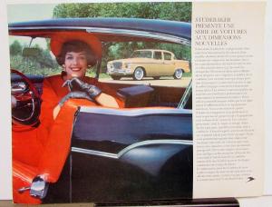 1959 Studebaker Lark 4 Door Hardtop Sedan Wagon Hawk Color Brochure French Text
