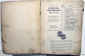 1948 1949 1950 Buick Dealer Dynaflow Transmission Service Shop Repair Manual