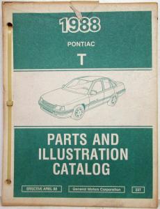 1988 Pontiac LeMans Parts and Illustration Catalog