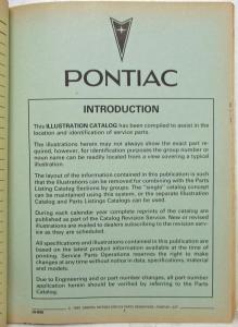 1988 Pontiac LeMans Parts and Illustration Catalog