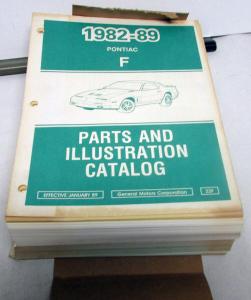 1982-1987 1988 1989 Pontiac Firebird and Trans Am Parts & Illustration Book NOS