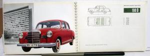 1959 Mercedes-Benz 190 D German Text Foreign Dealer Sales Brochure