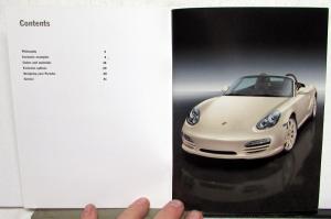 2009 Porsche Boxster Dealer Sales Brochure Exclusive Personalization Options