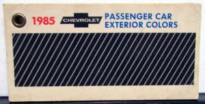 1985 Chevrolet Car Dealer Pocket Paint Chips Colors Display Camaro Corvette