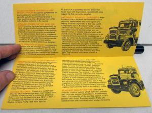 1974 Brockway Trucks Huskie Team Dealer Sales Brochure Features Specifications