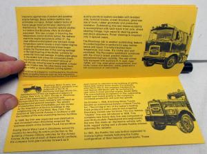 1974 Brockway Trucks Huskie Team Dealer Sales Brochure Features Specifications