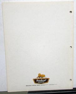 1970 Brockway Trucks Series 358LL Tandem Axle Cargoes Sales Brochure Specs