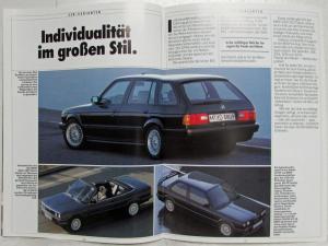 1989 BMW 316i 318i 320i 325i 325iX Sales Brochure - German Text