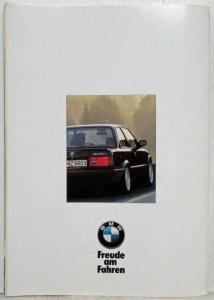 1989 BMW 316i 318i 320i 325i 325iX Sales Brochure - German Text