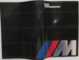 1985 BMW M535i and M535i Katalysator Sales Brochure - German Text