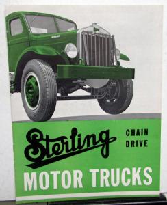 1941 Sterling Chain Drive Motor Trucks Sales Brochure H & J Models Orig