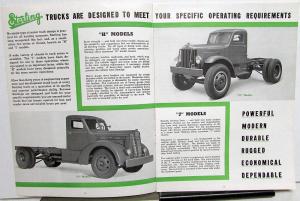 1941 Sterling Chain Drive Motor Trucks Sales Brochure H & J Models Orig