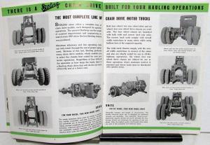 1941 Sterling Chain Drive Motor Trucks Sales Brochure H & J Models Orig