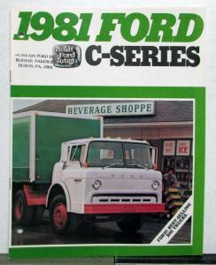 1981 Ford C Series Single Tandem Axle Construction Specs Sales Brochure