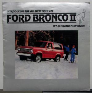 1983 Ford Bronco II Color Options Features Specifications Sales Brochure