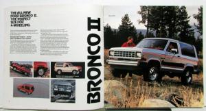 1983 Ford Bronco II Color Options Features Specifications Sales Brochure