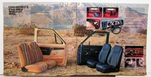 1983 Ford Bronco II Color Options Features Specifications Sales Brochure