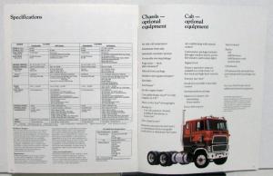 1985 Ford CL-9000 Trucks Specifications Optional Equipment Sales Brochure